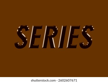 Abstract Series Text Effect Design Brown Background