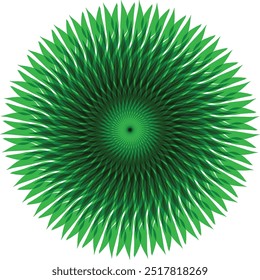 Abstractas, circular serrado, verde, blanco y puntos negros, establecido contra verde, dentro de un borde