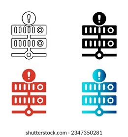 Abstract Server Error Silhouette Illustration, can be used for business designs, presentation designs or any suitable designs.