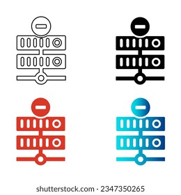 Abstrakter Server Entfernen Silhouette Illustration, kann für Geschäftsdesigns, Präsentationen oder alle geeigneten Designs verwendet werden.