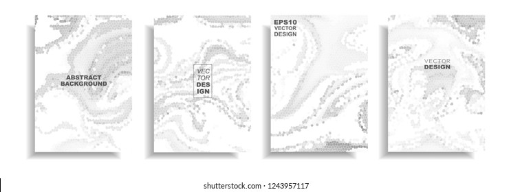 Abstract set a4 paper. White fon.Tekstura for use in the design presentations, print, flyers, business cards, invitations, calendars, websites, packaging, cover.