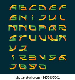 abstract set alphabetical logo design template
