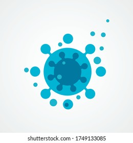 Abstract set with bacterial virus icon. Isolated vector illustration. 3d vector illustration. Virus abstract background
