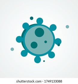 Abstract set with bacterial virus icon. Isolated vector illustration. 3d vector illustration. Virus abstract background