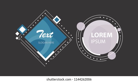 abstract set of banner