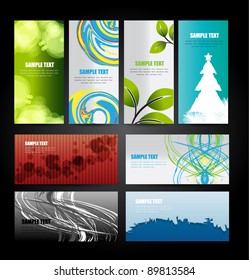 abstract set of banners/headers