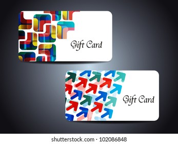 abstract set of beautiful gift card design, vector illustration.