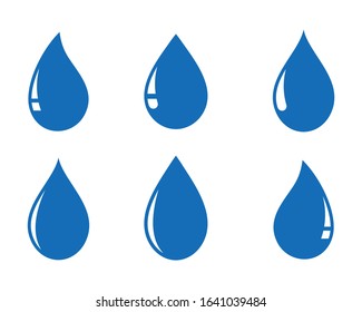 Similar Images, Stock Photos & Vectors of set of blue glossy water