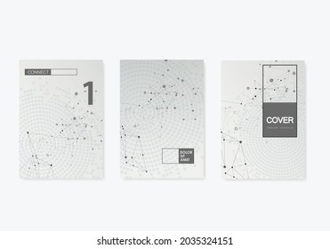 Abstract set brochure cover template for banner design. Minimal infographic design. Vector leaflet layout. Web banner layout template. Vector graphic illustration