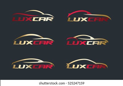 abstract set car design .concept automotive topics vector logo design. template lux car