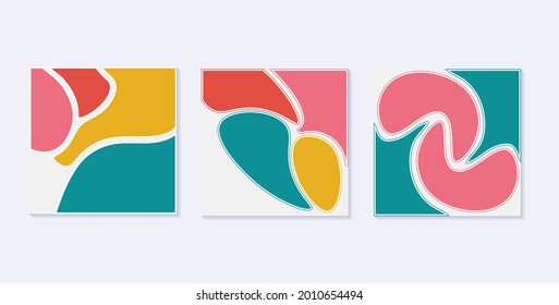 abstract set collection cute shapes vector