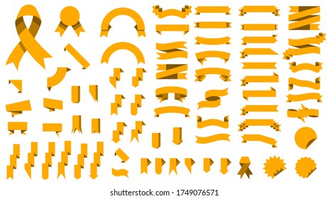 Resumen Set Banner Ribbon Color Vector Diseño