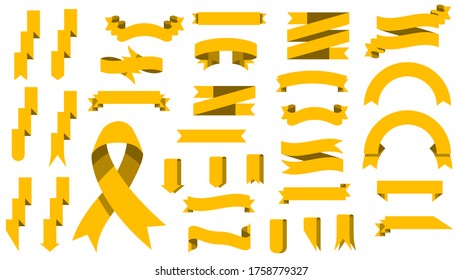 Resumen Set Banner Ribbon Color Vector Diseño