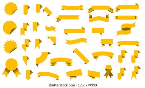 Resumen Set Banner Ribbon Color Vector Diseño