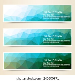 abstract set of colorful polygonal banners. Vector, EPS 10