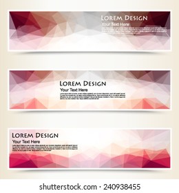 abstract set of colorful polygonal banners. Vector, EPS 10