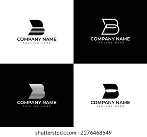 Abstract Set of creative letter b logo vector design bundle inspiration. Logos can be used for icons, brands, identities, alphabet, abstracts.