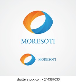 Abstract set of eye design