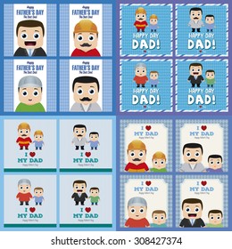 Abstract set of father's day background with some special objects