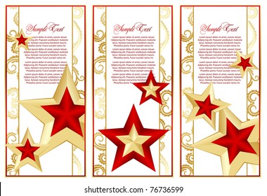 abstract set frame with stars