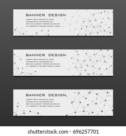 abstract set of futuristic banners. Vector