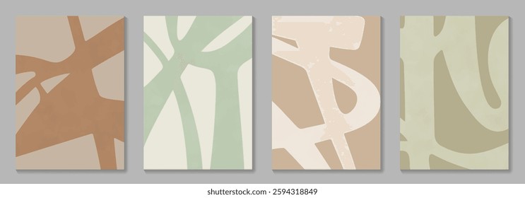 Abstract set geometric watercolor art background for poster, postcard, brochure, cards, flyer. Creative vector modern minimalist artistic illustration with watercolor texture for design interior.