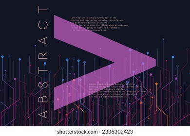 Abstract Set in Hi-tech Style. Modern Design Digital Data for Social Media Posts, Mobile Apps, Cards, Invitations, Banners. Pattern Matrix Technology. Vector illustration.