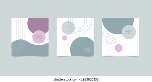 Abstract set of Instagram stories and post-frame templates.Vector cover. Mockup for personal blog or shop. Layout for promotion.