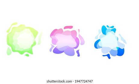 Abstract Set Liquid Color Collection Geometric Shapes Fluid Gradient Dynamic Elements Banner Logo Vector Desgin Style Trendy