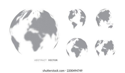 Abstract set mash line and point scales on white background with Global. Wire frame 3D mesh polygonal network line, design sphere, dot and structure. Vector illustration eps 10.