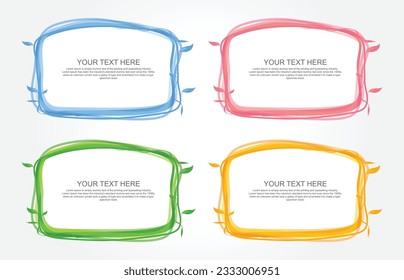 Abstract set of modern quote template Vector illustration design