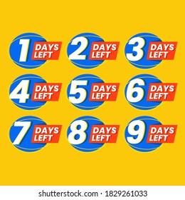 Abstract set number of days left design