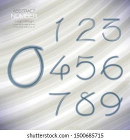 abstract set of number template, design the brush handwriting, vector illustration