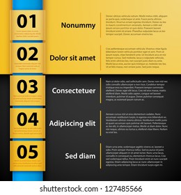 Abstract set of numbered banner design. Useful for tutorials, banners, web pages or printing media.