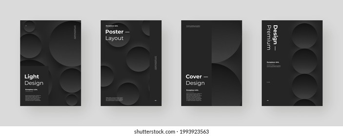 Abstract set Placards, Posters, Flyers, Banner Designs. Colorful illustration. 3d geometric shapes. Decorative neumorphism backdrop.