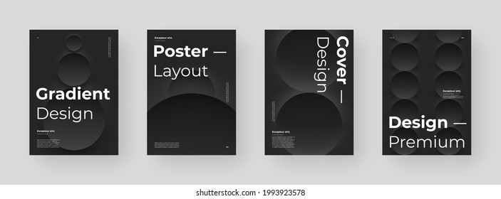 Abstract set Placards, Posters, Flyers, Banner Designs. Colorful illustration. 3d geometric shapes. Decorative neumorphism backdrop.