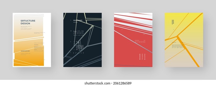 Abstract set Placards, Posters, Flyers, Banner Designs, Blank, Document. Colorful illustration on vertical A4 format. Original geometric shapes composition. Decorative minimal backdrop.	
