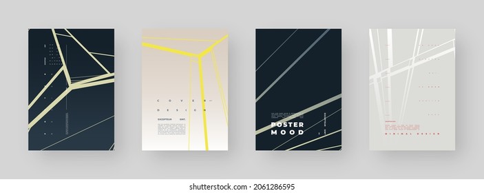 Abstract set Placards, Posters, Flyers, Banner Designs, Blank, Document. Colorful illustration on vertical A4 format. Original geometric shapes composition. Decorative minimal backdrop.	

