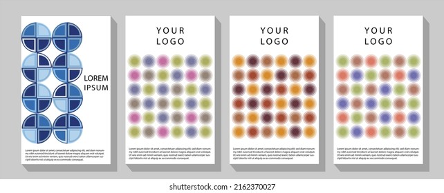 Abstract set Placards, Posters, Flyers, Banner Designs. Business presentation vector A4 vertical orientation front page mock up set. 