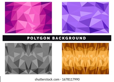 Diseño gráfico de fondo de polígono conjunto abstracto