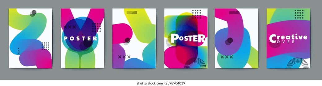 abstract set  poster design, 3d set poster