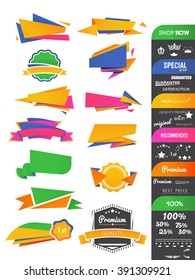 Abstract Set of Premium Quality Stickers And Elements