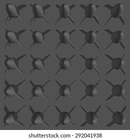Abstract set of rockets