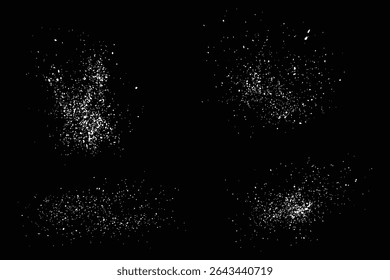 Abstract set of snowflakes snow background design