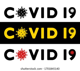 Ilustración del conjunto abstracto Coronavirus o COVID-19 Vector, pasos 10.