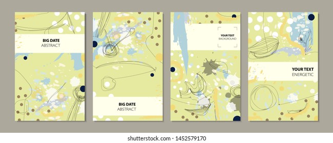 Abstract set summer background on white universal collage made with scribbles canyon strokes black geometric