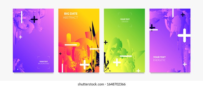 Abstrakte Set Sommer Hintergrund Universal Art Web-Header-Vorlage. Collage aus Canyon-Strichen mit Schreib