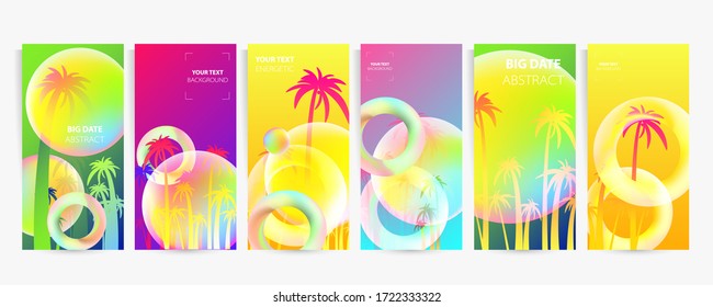 Abstract set summer background universal art web header template. Collage made with scribbles canyon strokes