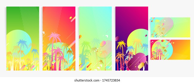 Abstract setzen Sommer Hintergrund universellen Kunst Web-Header Vorlage.  Vector