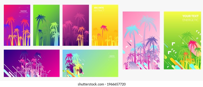 Abstract set summer background universal art web header template. Collage made with scribbles canyon strokes black